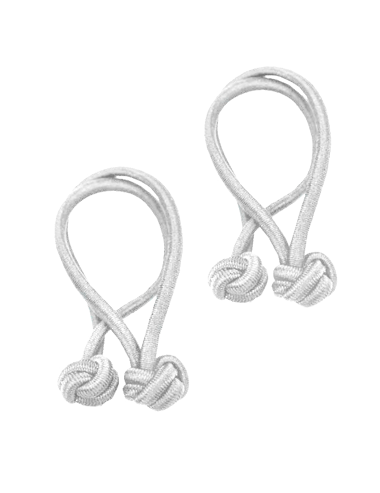 Liga Nudo Blanco para Cabello