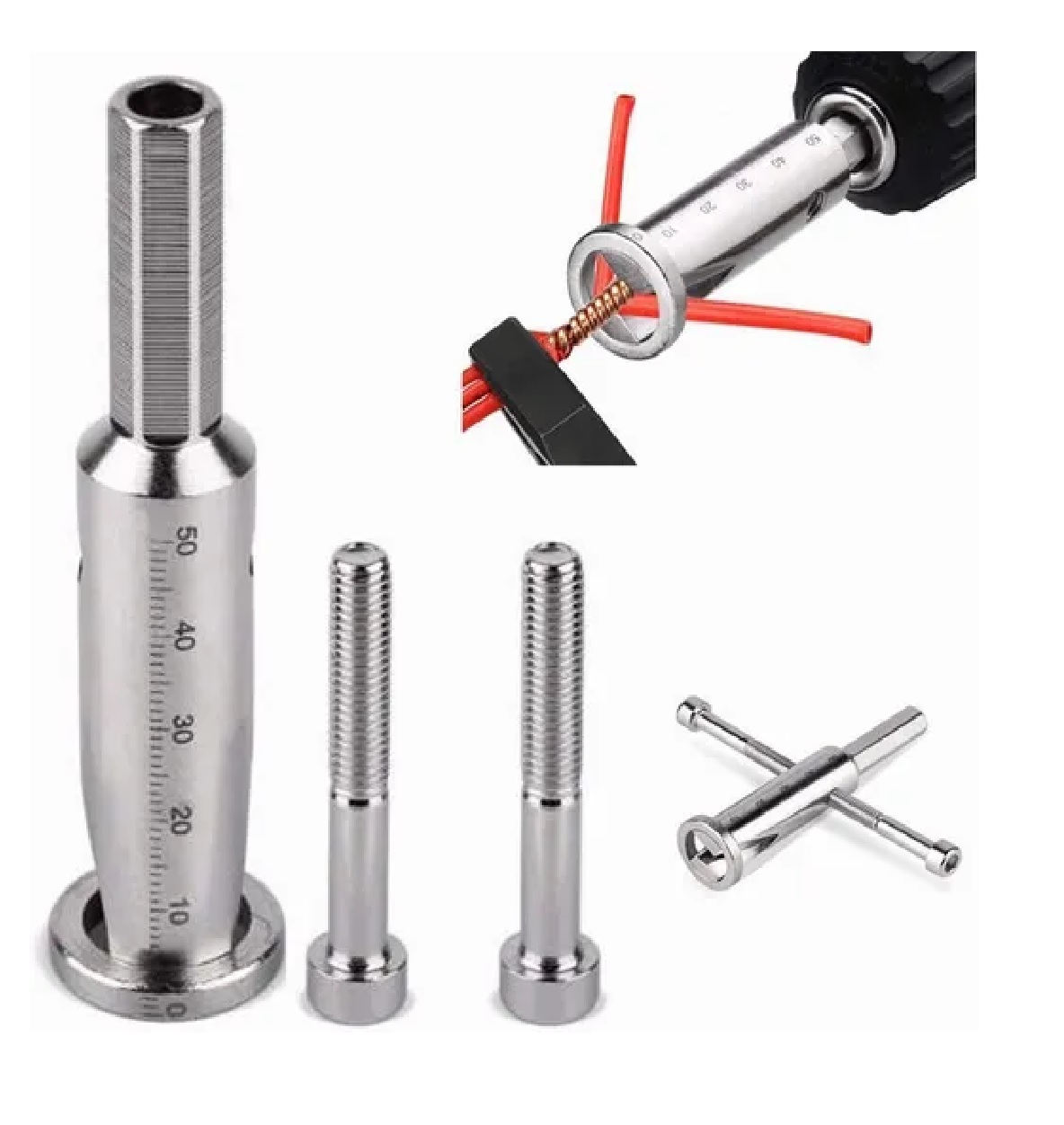 Pelacable Conexion Taladro Broca Entorchador Alambre