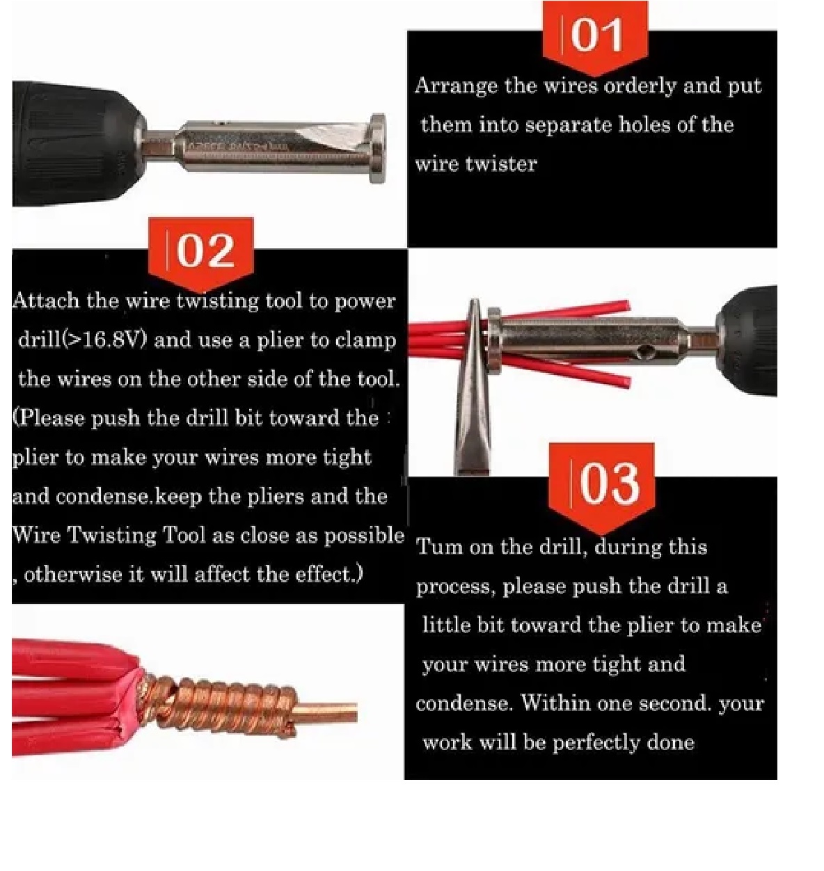 Pelacable Conexion Taladro Broca Entorchador Alambre