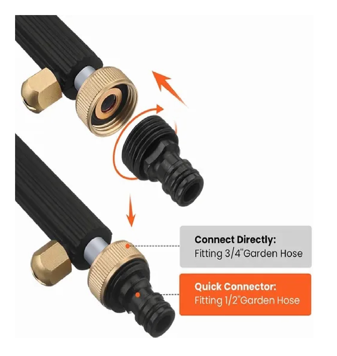 Pistola De Agua De Alta Presión Con Boquilla,negro