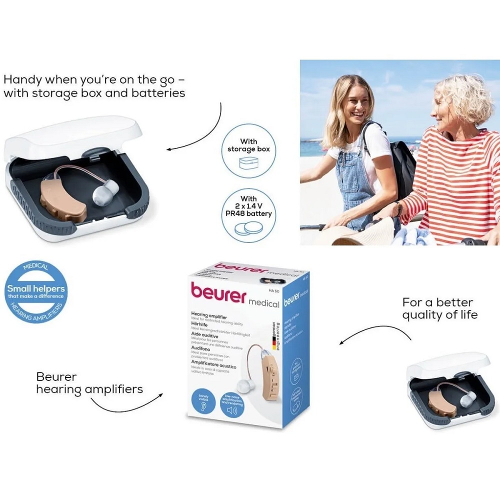 Audífono Problemas Auditivos Amplificador Sonido Ha50 Beurer.