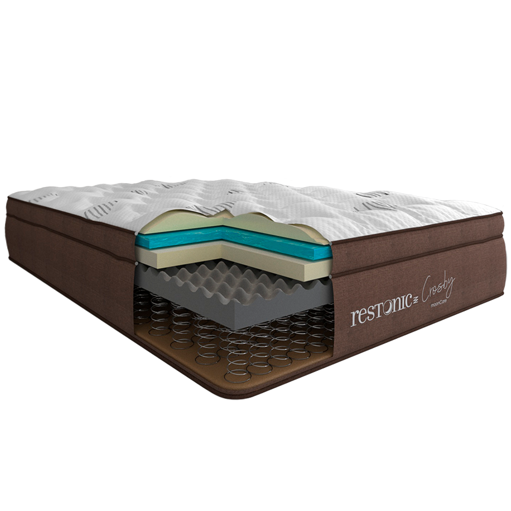 Colchón Individual Restonic Crosby Con Mega Colchoneta Para Descanso Premium