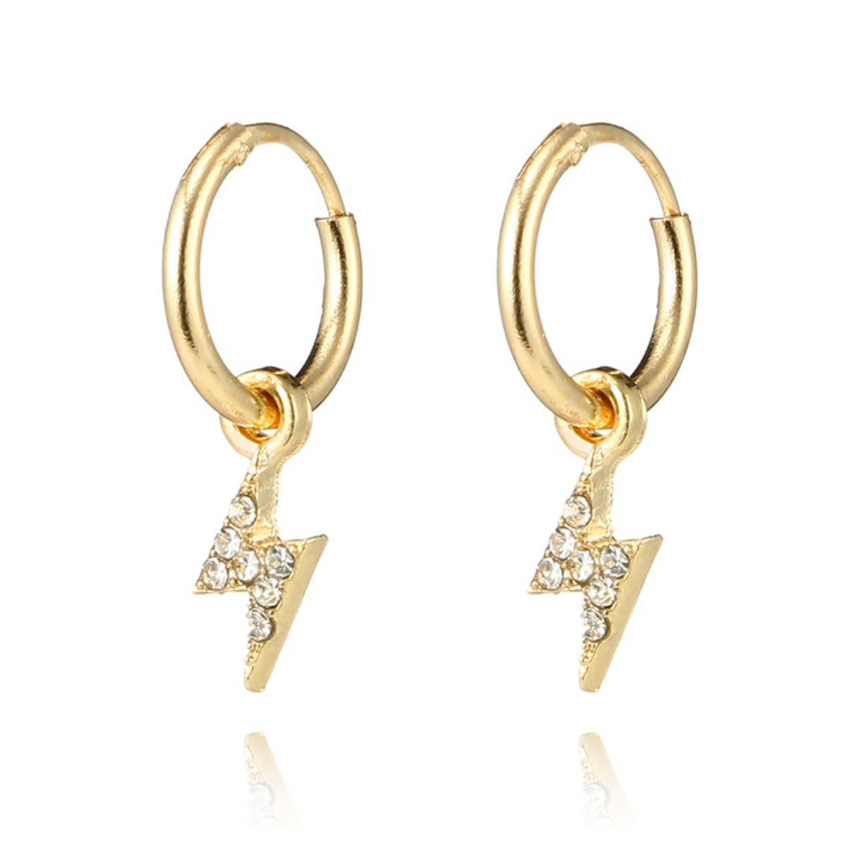 Aretes Plata Ley 925 | Rayo Minimalista | + Estuche