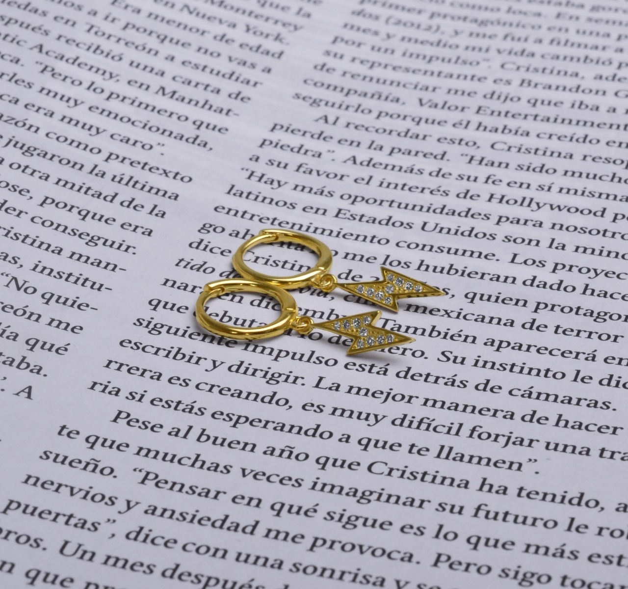 Aretes Plata Ley 925 | Rayo Minimalista | + Estuche