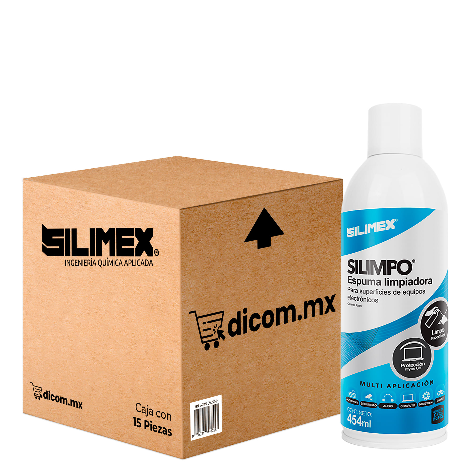 10 Pack - Espuma Limpiadora, Silimex Silimpo, 454 ML.