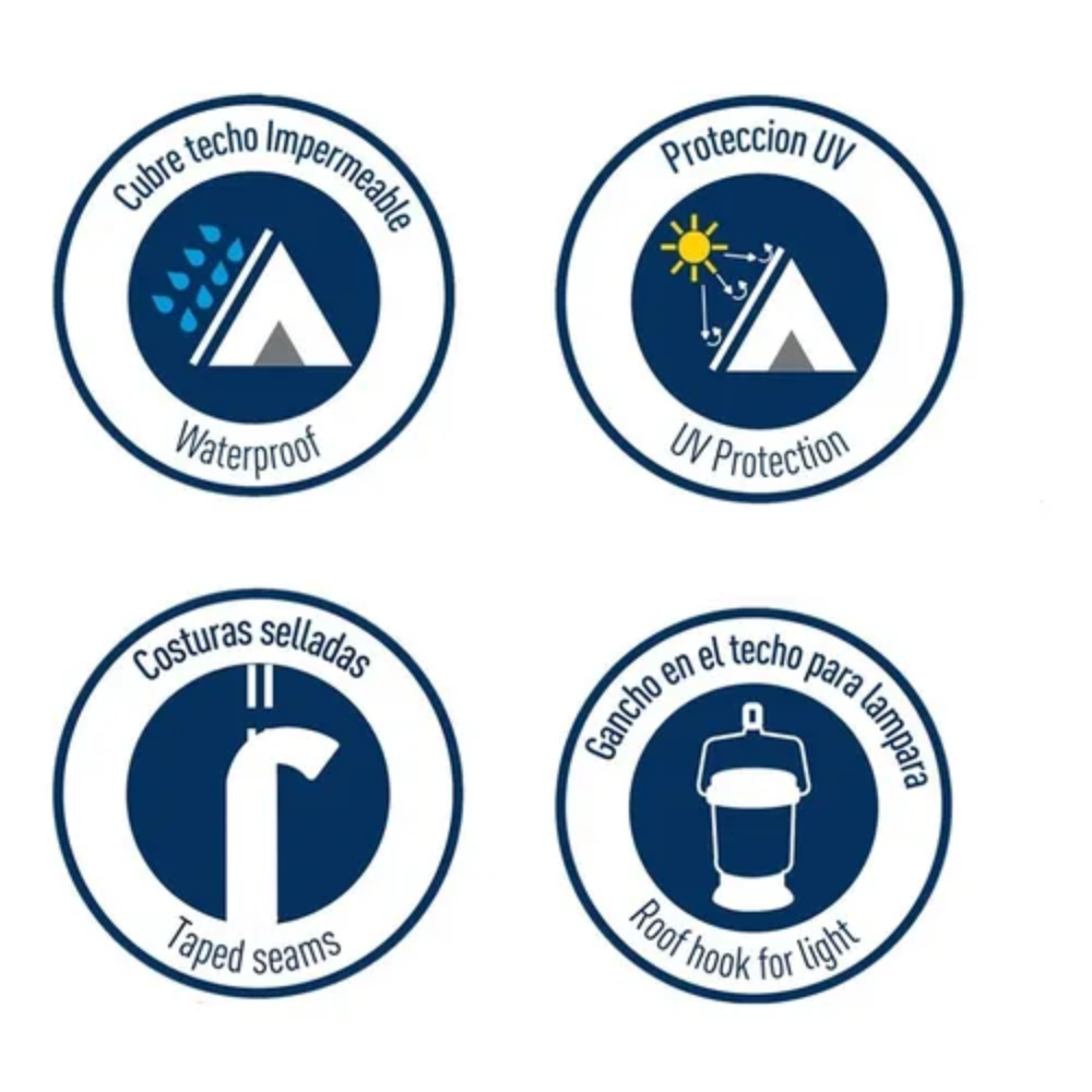 Tienda de campaña para 2 personas Ottawa II amarillo con gris National Geographic CNG203-1