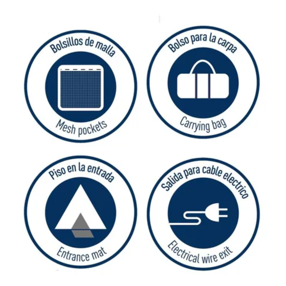 Tienda de campaña para 2 personas Ottawa II amarillo con gris National Geographic CNG203-1