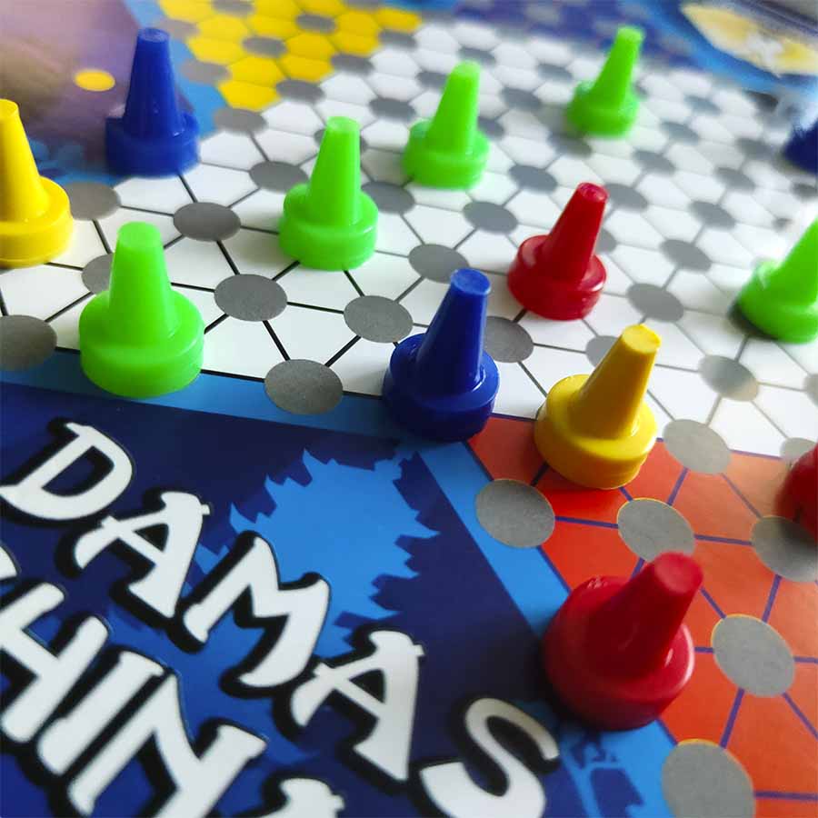 El lince con damas chinas y ajedrez Montecarlo 2 juegos mesa