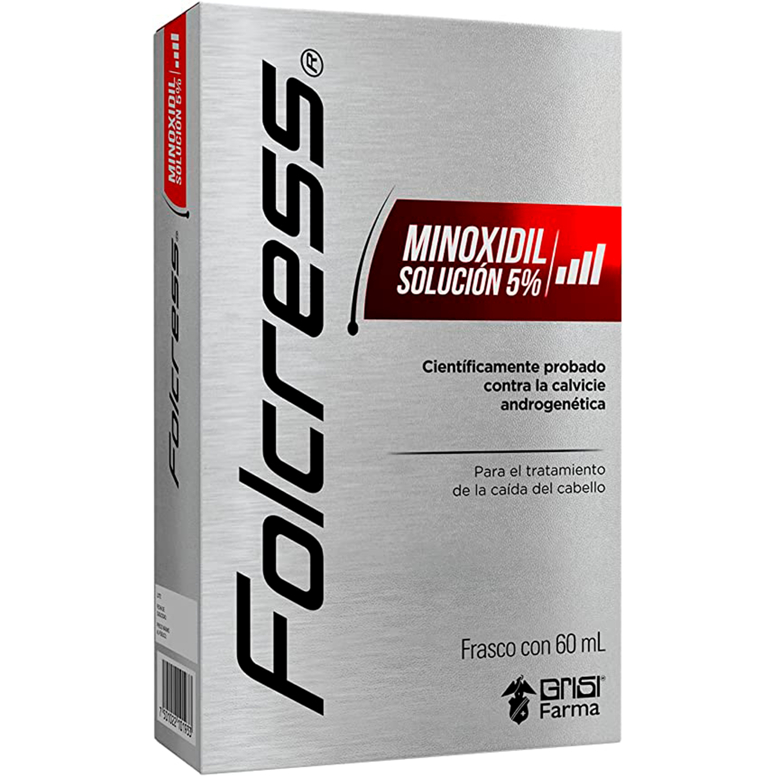 FOLCRESS SOLUCIÓN MINOXIDIL 5% ESTIMULA EL CRECIMIENTO 60 ML