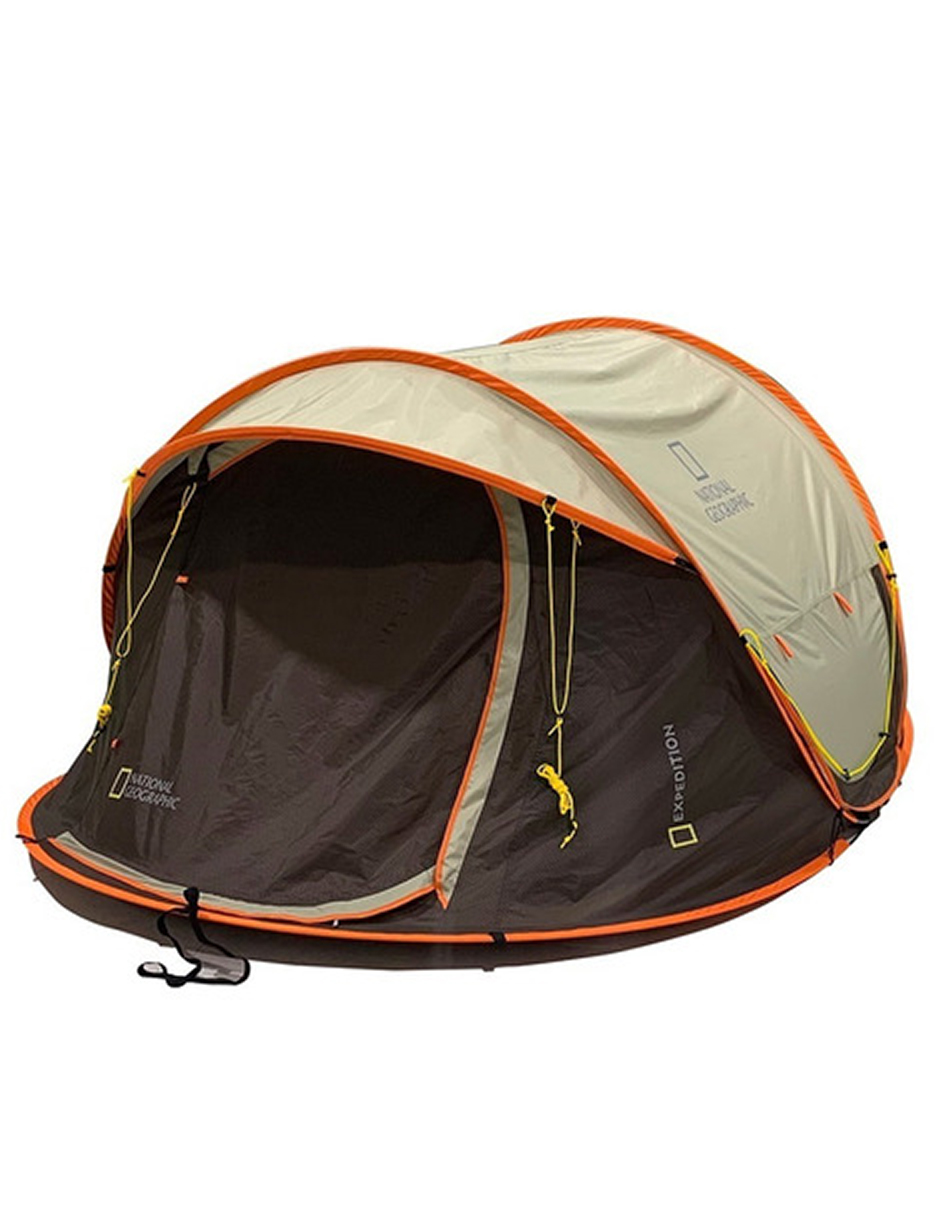 Casa de campaña autoarmable para tres personas Baltimore III café National Geographic CNG725