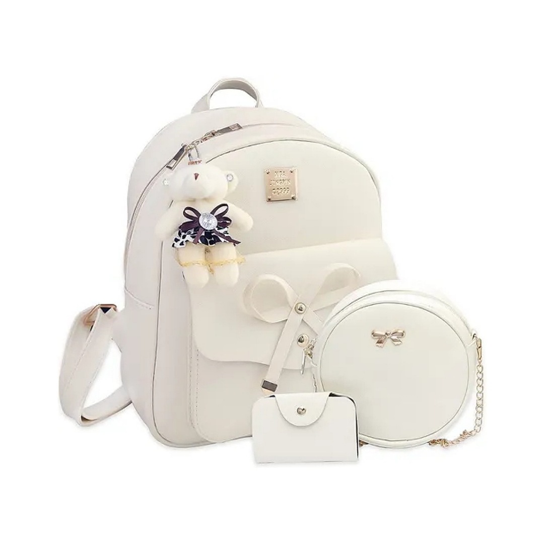 Conjunto De Mochila Y Bolsas Modernas Para Mujer, 3 Piezas
