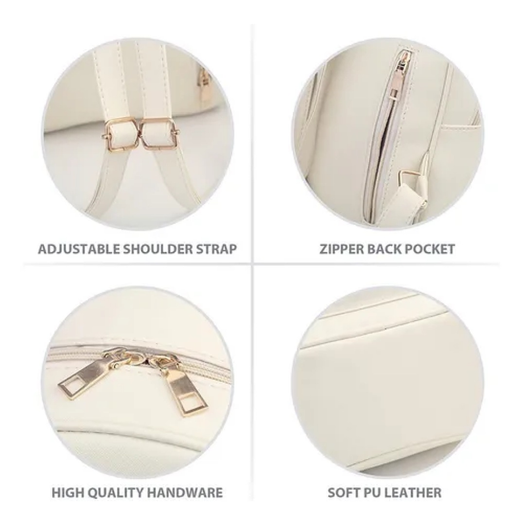 Conjunto De Mochila Y Bolsas Modernas Para Mujer, 3 Piezas