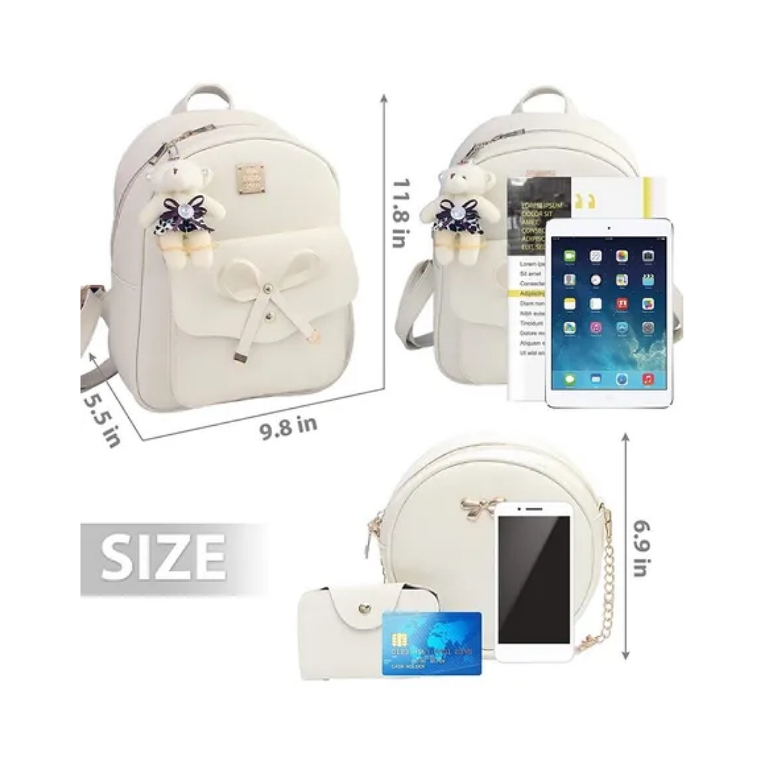 Conjunto De Mochila Y Bolsas Modernas Para Mujer, 3 Piezas