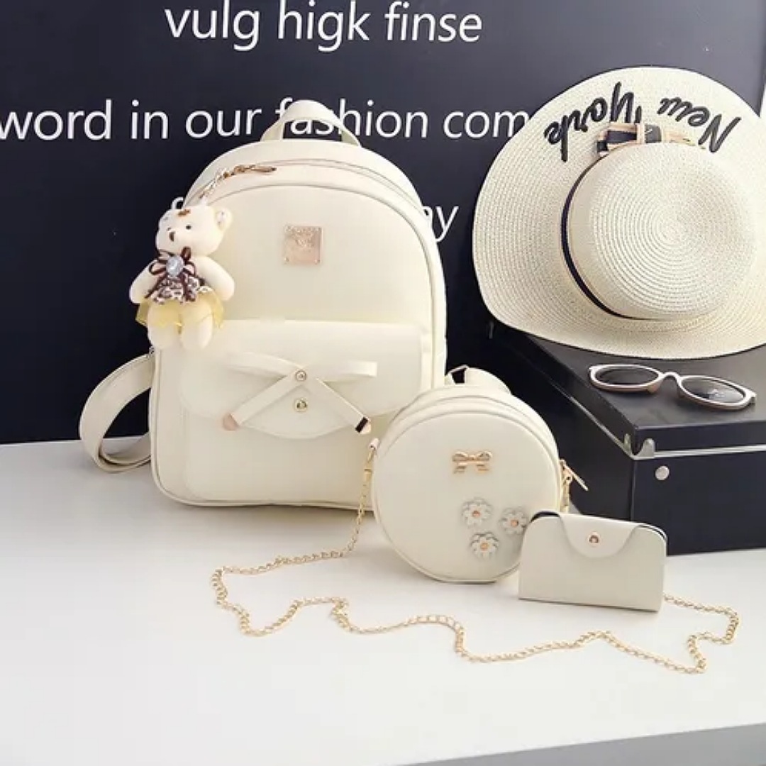 Conjunto De Mochila Y Bolsas Modernas Para Mujer, 3 Piezas