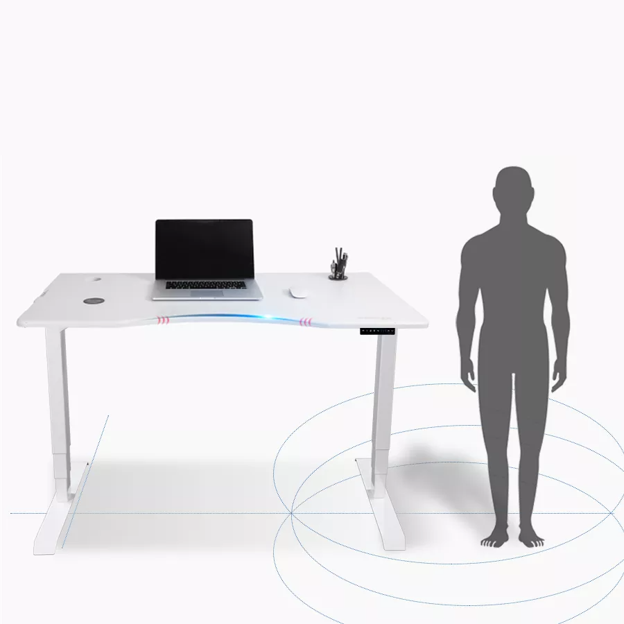 Base de Escritorio Inteligente con Motor Integrado para Ajuste de Alturas y Sistema de Memorias para su Almacenamiento con Soporte de hasta 70 Kilos / Master / HO-SMARTDESK2