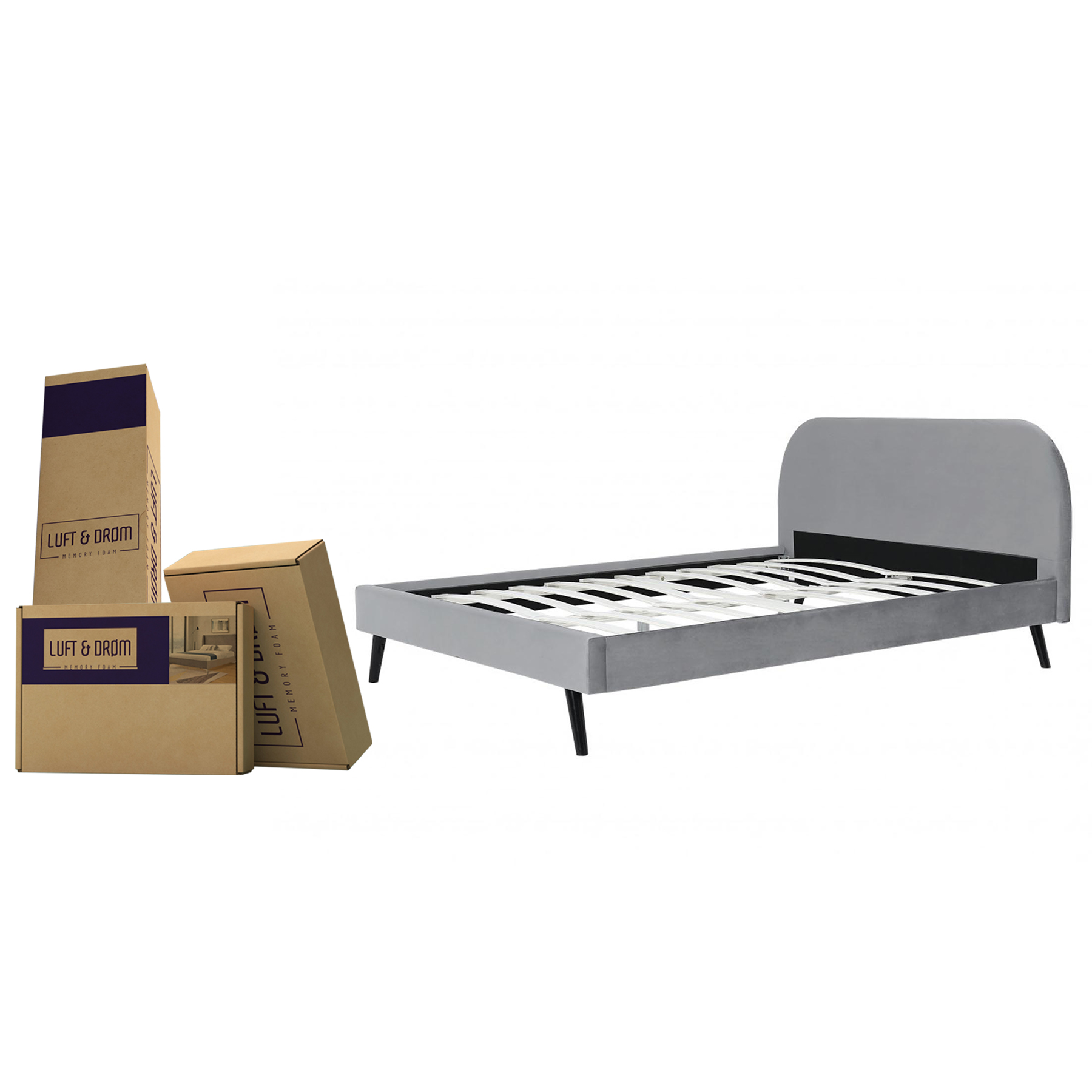 Luft And Drom, Base De Cama Gigisky Individual Gris Claro