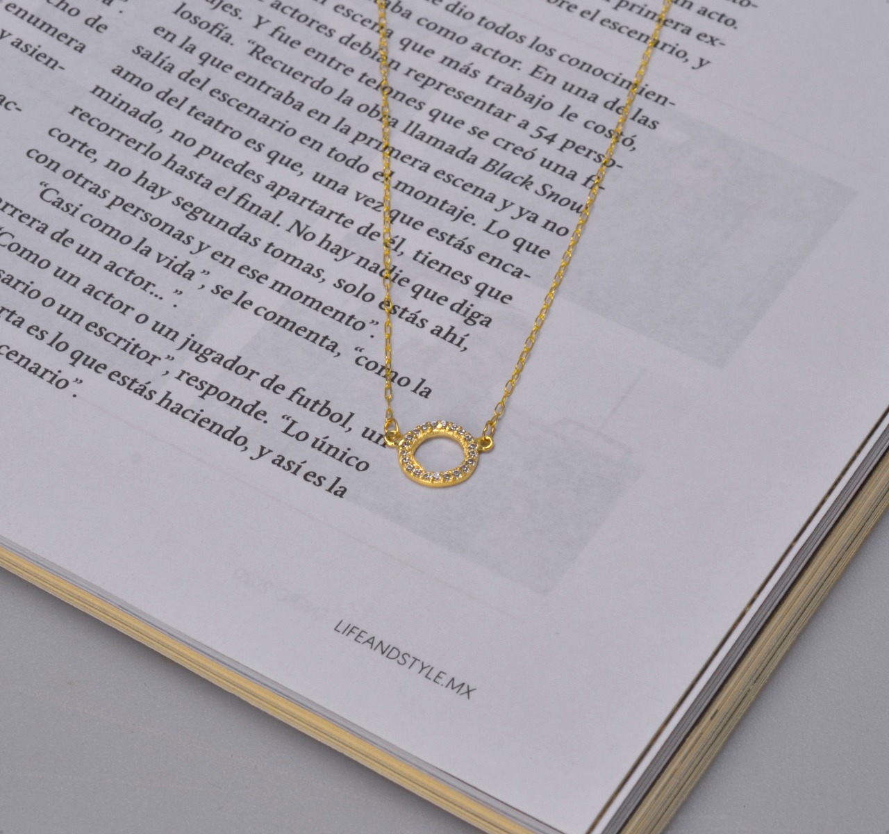 Gargantilla Oro Sólido 10k Circulo | Collar Amor + Estuche