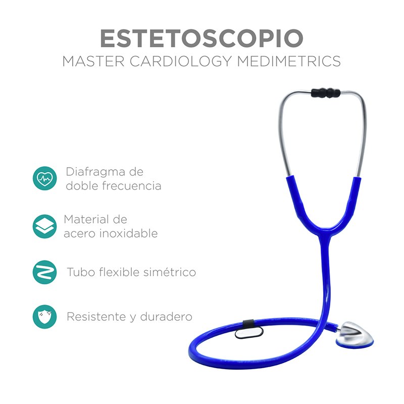 Estetoscopio de Acero Inoxidable de Doble Frecuencia Medimetrics 