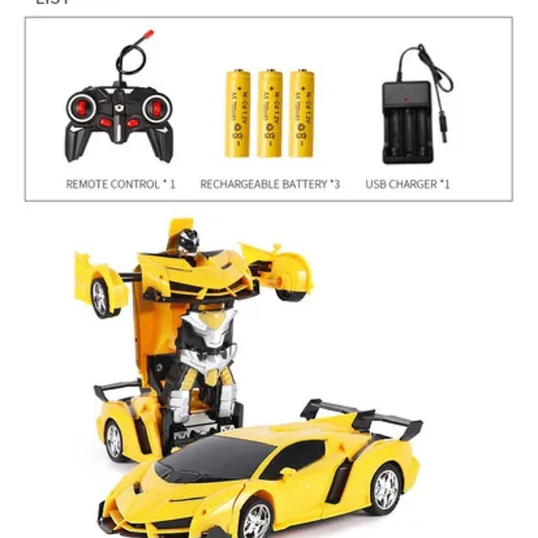 2 En 1 Eléctrico Rc Coche Deformación Robots Niños Niños Jug