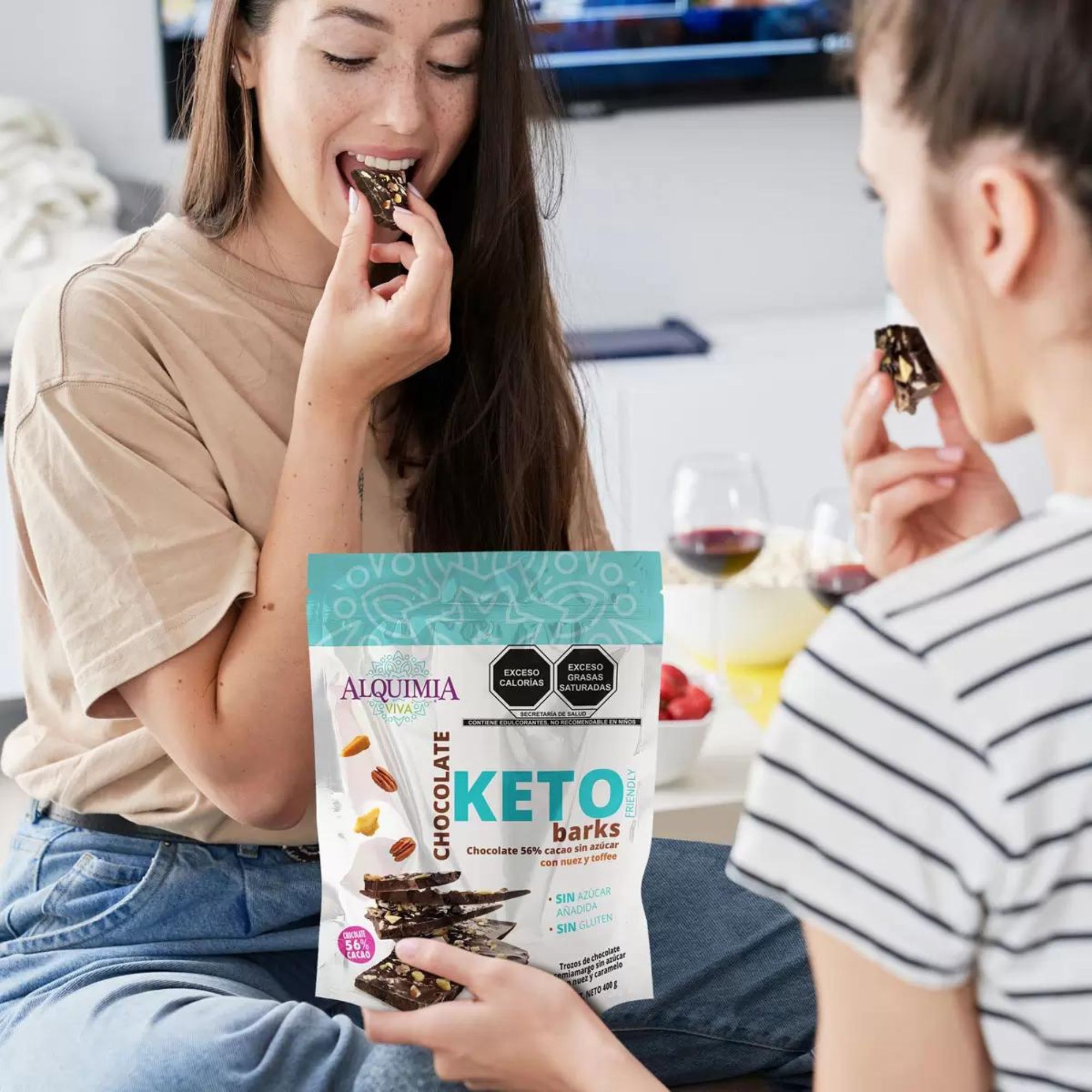 Chocolate Sin Azúcar Keto Barks Alquimia 400g