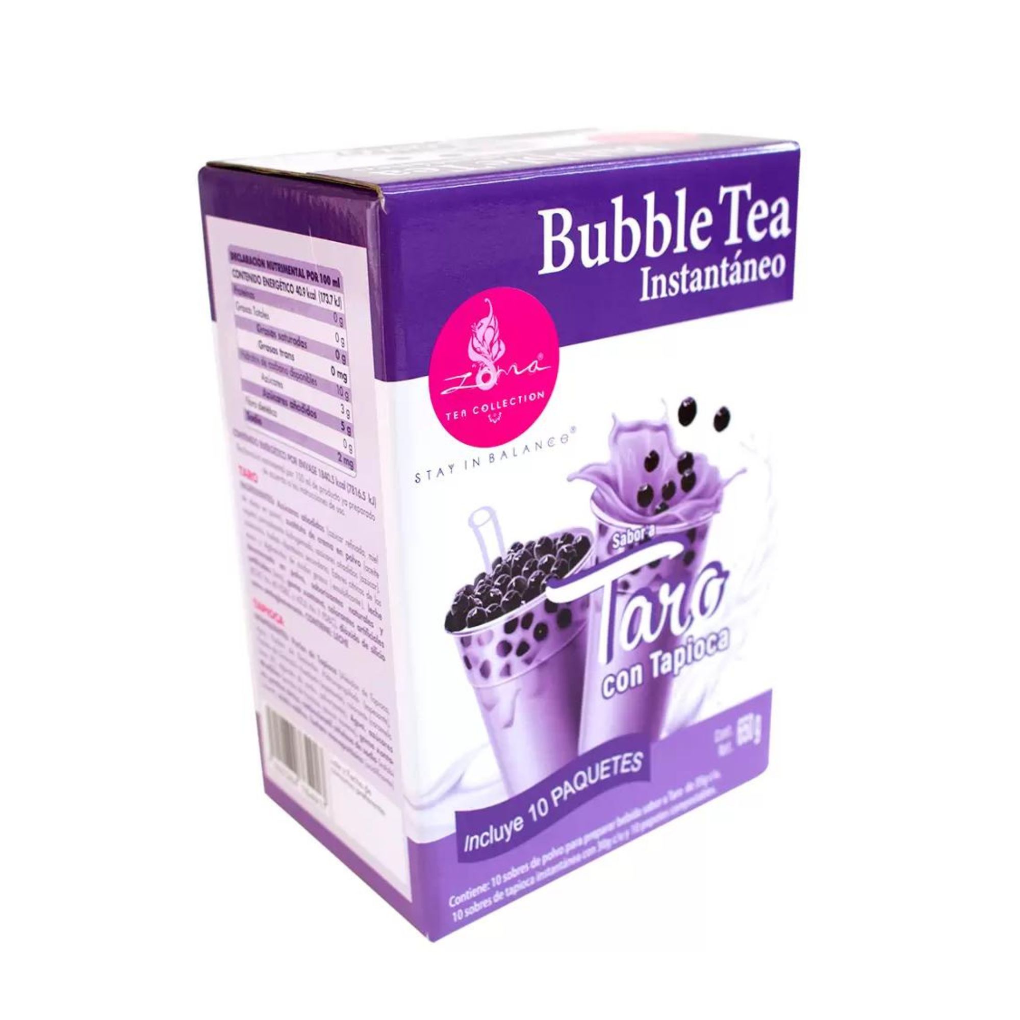 Bubble Tea Instantáneo Taro y Tapioca Zoma Tea 650g