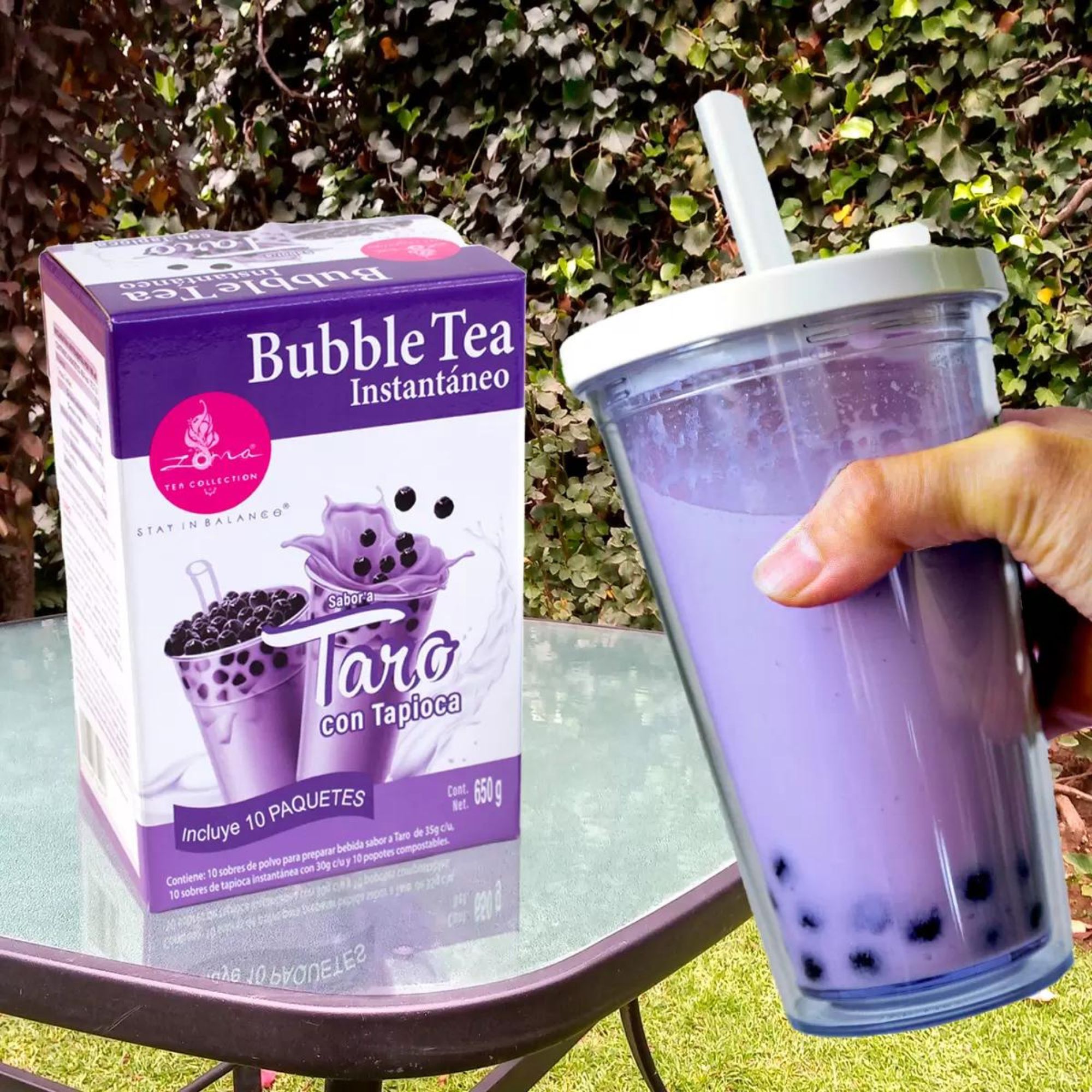 Bubble Tea Instantáneo Taro y Tapioca Zoma Tea 650g