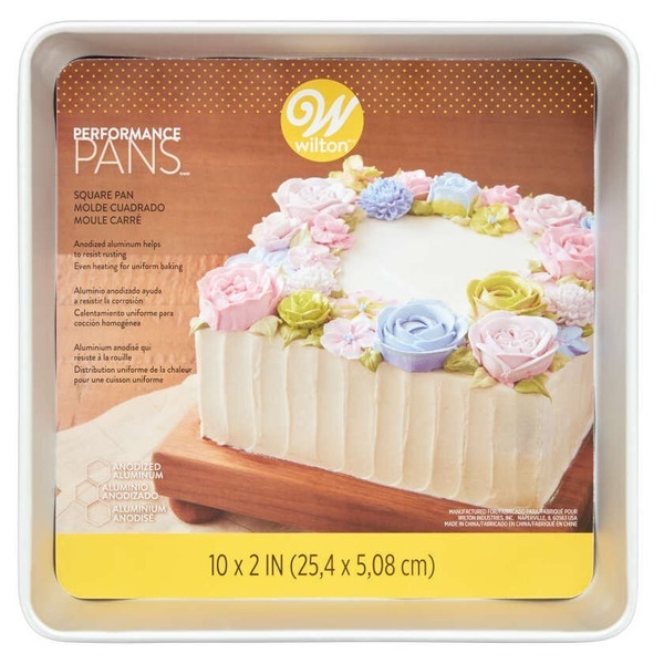 Molde Pastel Cuadrado 10 X 2 pulg Wilton 2105-8205