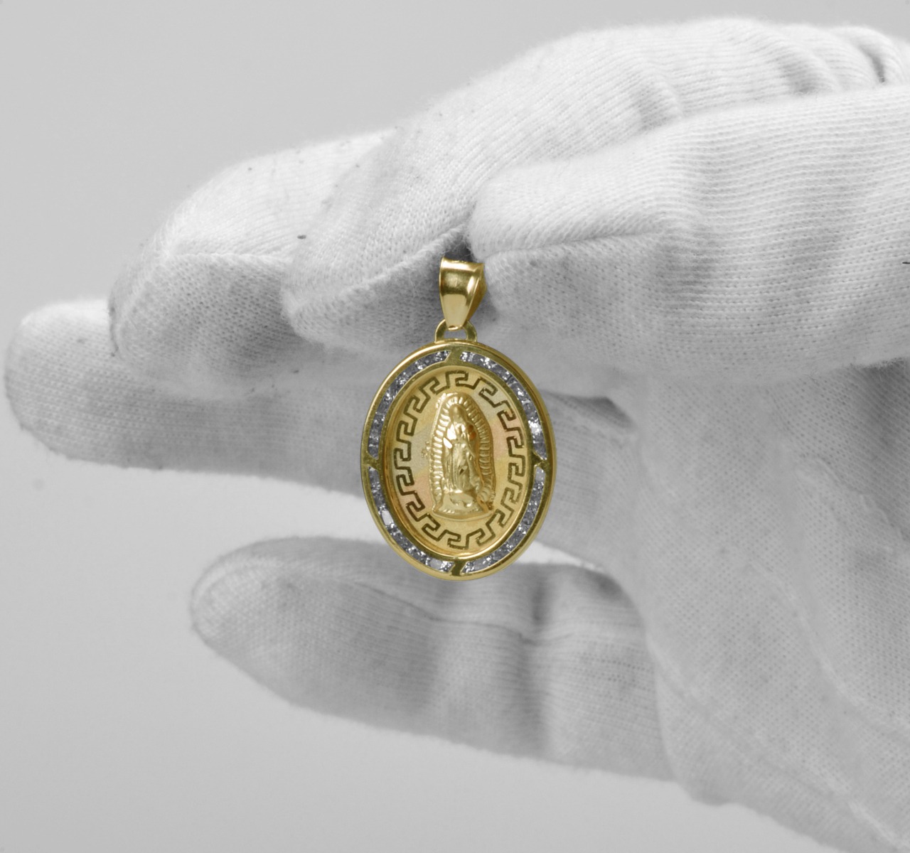 Medalla Virgen De Guadalupe Oro 10k 1.5gr + Cadena.