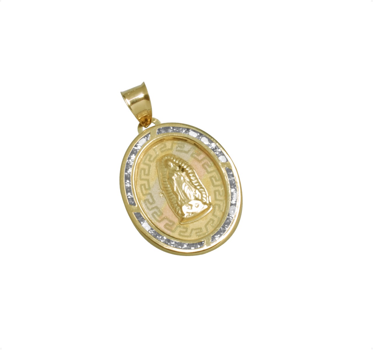 Medalla Virgen De Guadalupe Oro 10k 1.5gr + Cadena.