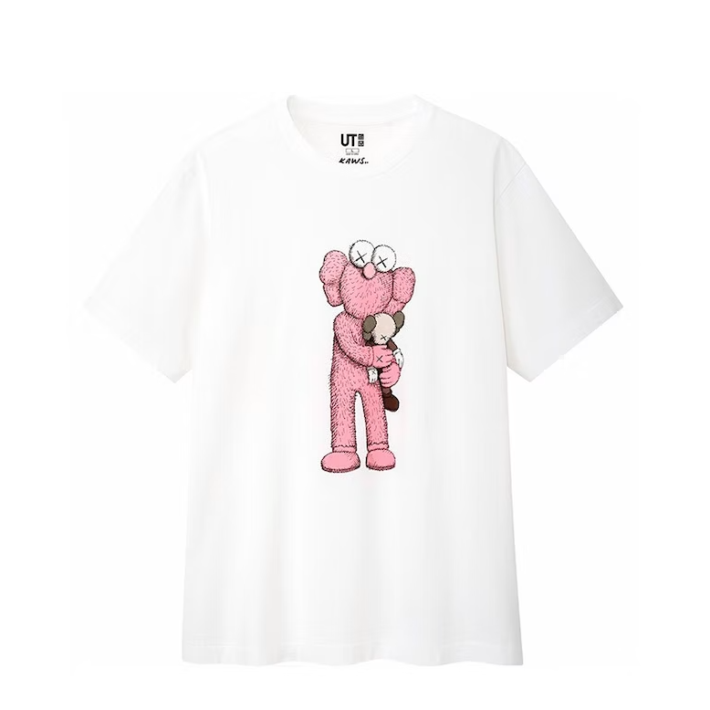 KAWS x Uniqlo Pink BFF Tee White