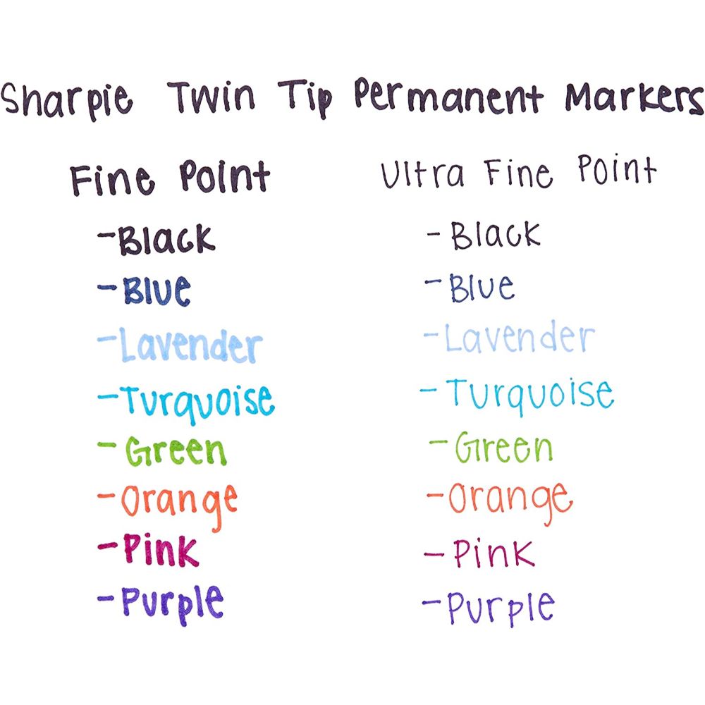 Marcadores Permanentes Sharpie Doble Punta 8pzas