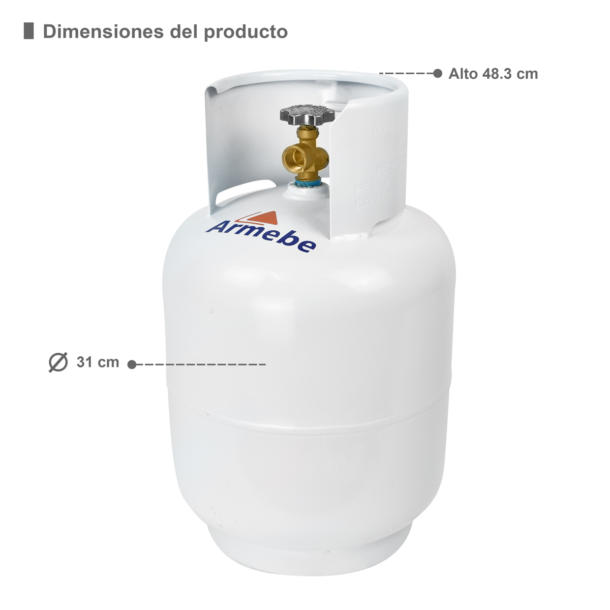 Tanque De Gas 10 Kg Cilindro Portátil Para Gas Válvula Iusa