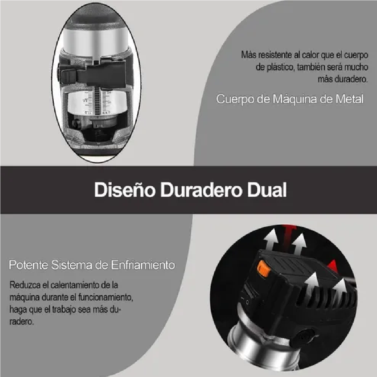 Router Madera Recortadora Rebajadora 6 Velocidades Variables