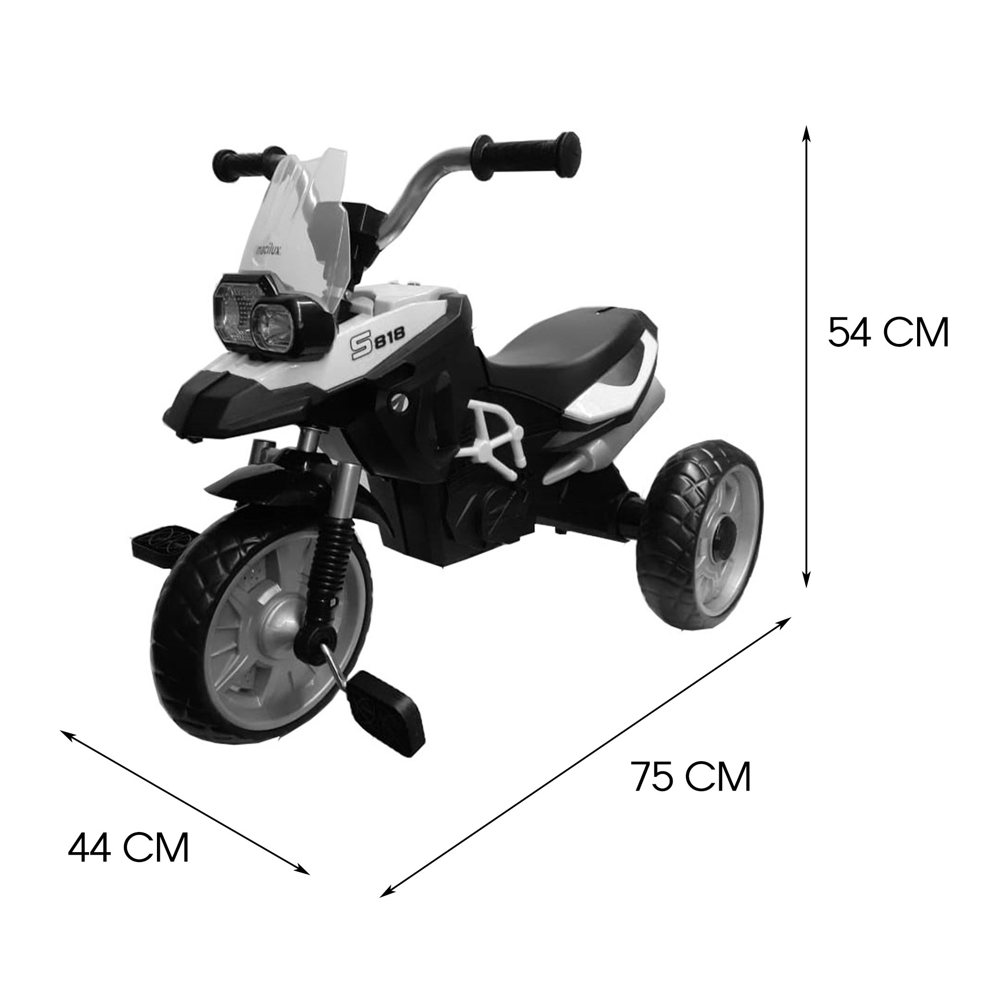 Triciclo Tipo Moto Macilux Para Niños