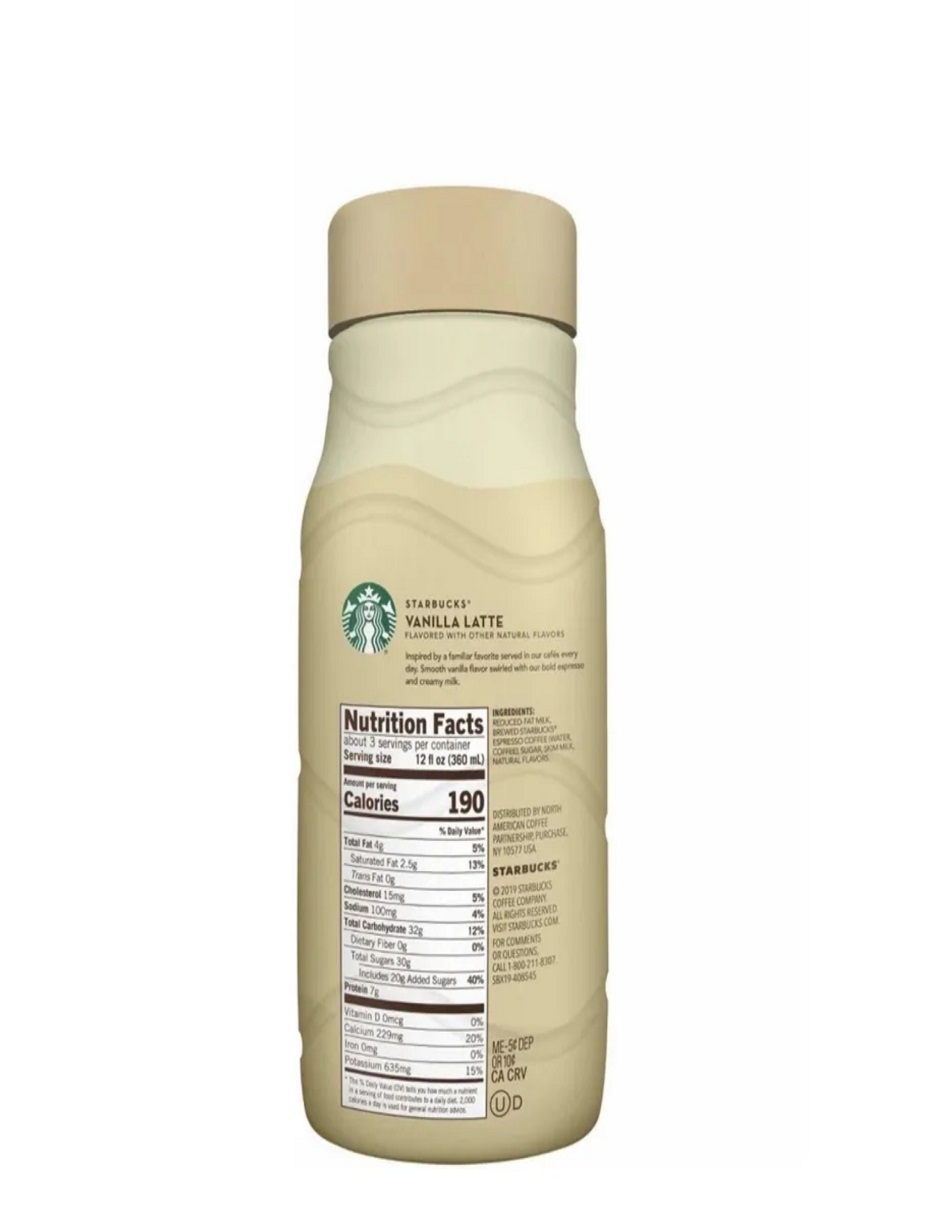 Iced Espresso Starbucks Vanilla Latte 