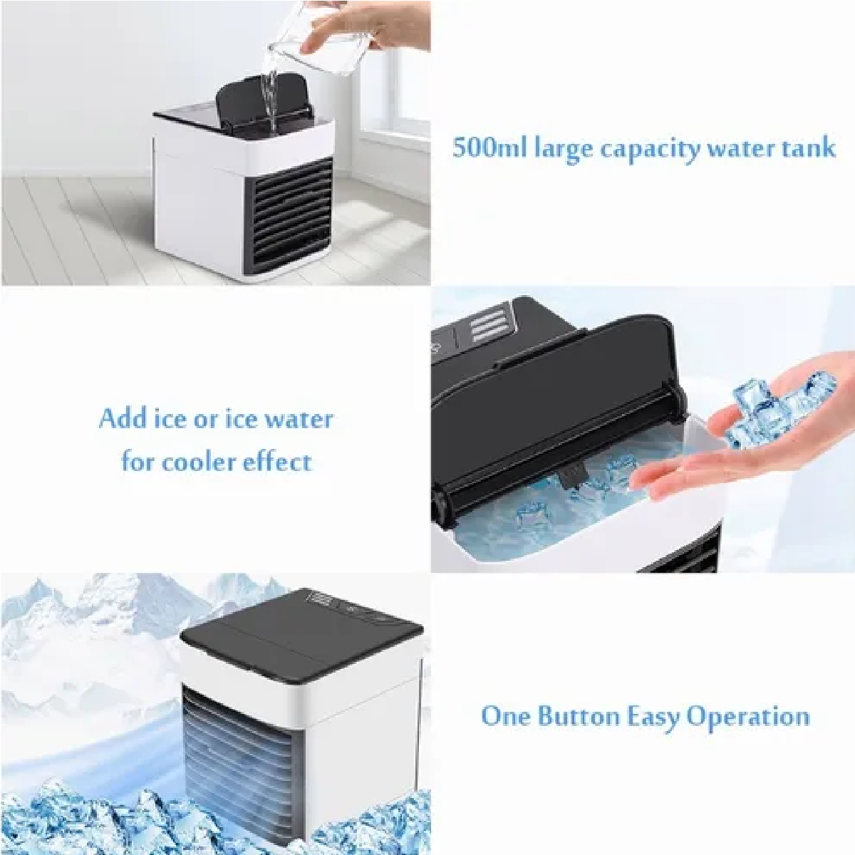 Mini Aire Acondicionado Portatil Enfriador Blanco