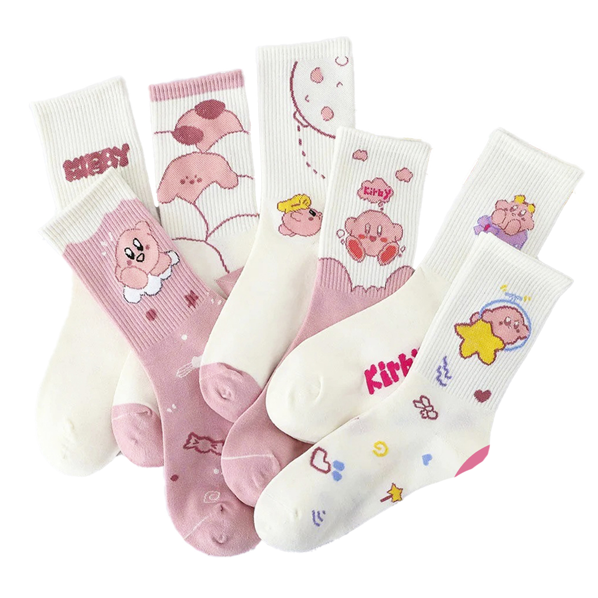 Calcetines De Algodón 3 Pares Kirby Paquete Calceta Bordada