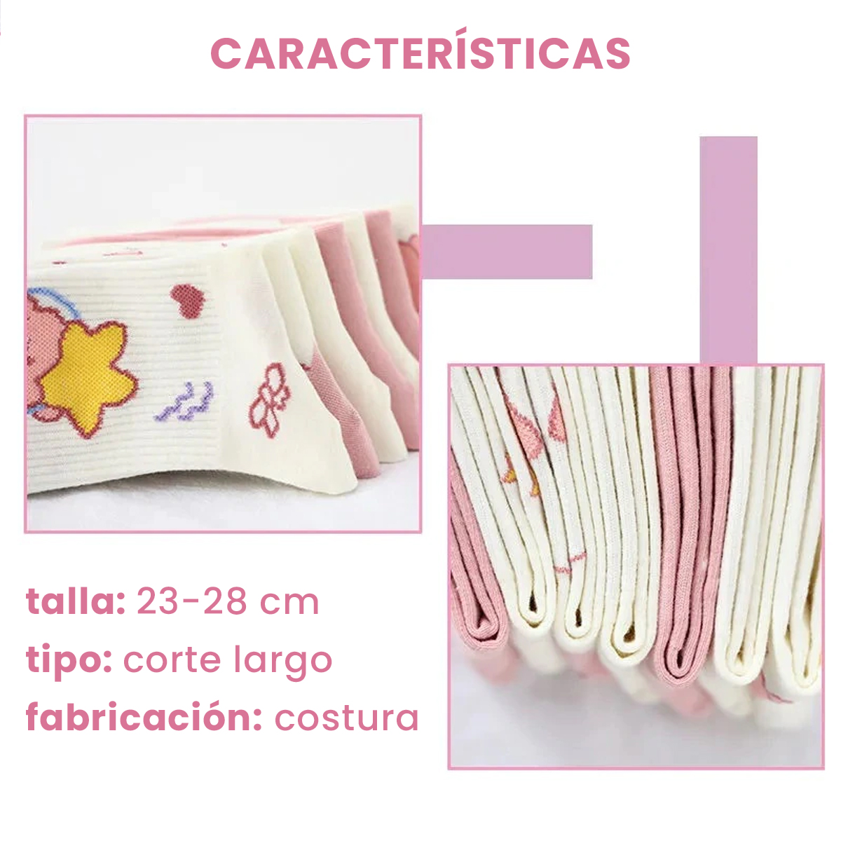 Calcetines De Algodón 3 Pares Kirby Paquete Calceta Bordada