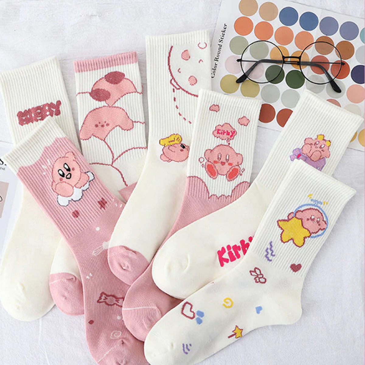 Calcetines De Algodón 3 Pares Kirby Paquete Calceta Bordada