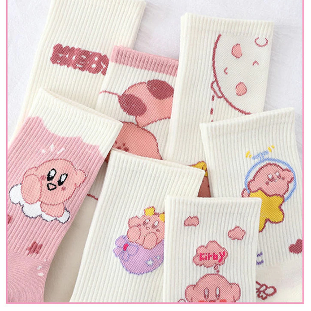 Calcetines De Algodón 3 Pares Kirby Paquete Calceta Bordada