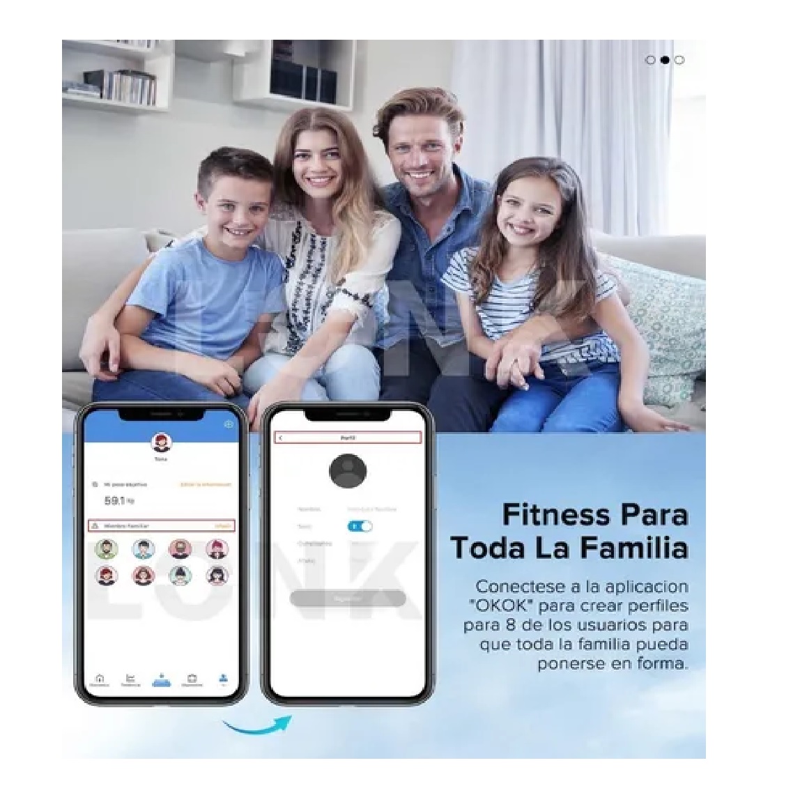 Báscula Electrónica De Baño Bluetooth Inteligente App Lonk Negro