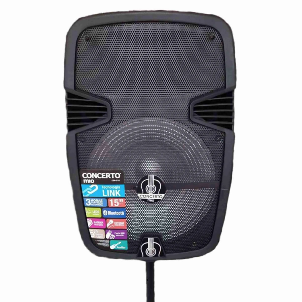 Bafle Bluetooth De 15 Pulgadas 40 W RMS Concerto CSA-5715