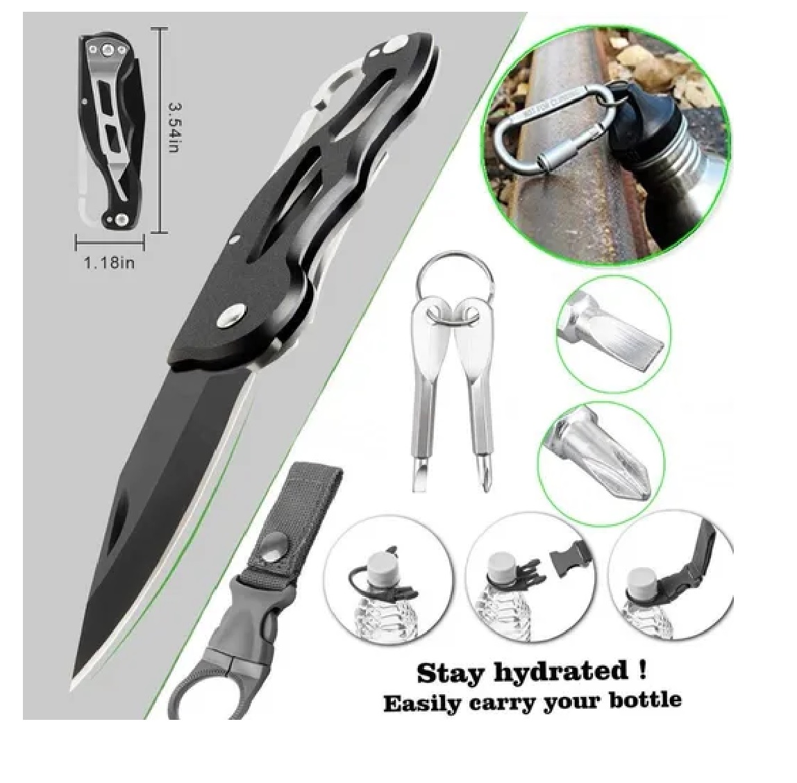 Kit De Supervivencia De Emergencia Para Camping Tactico Negro