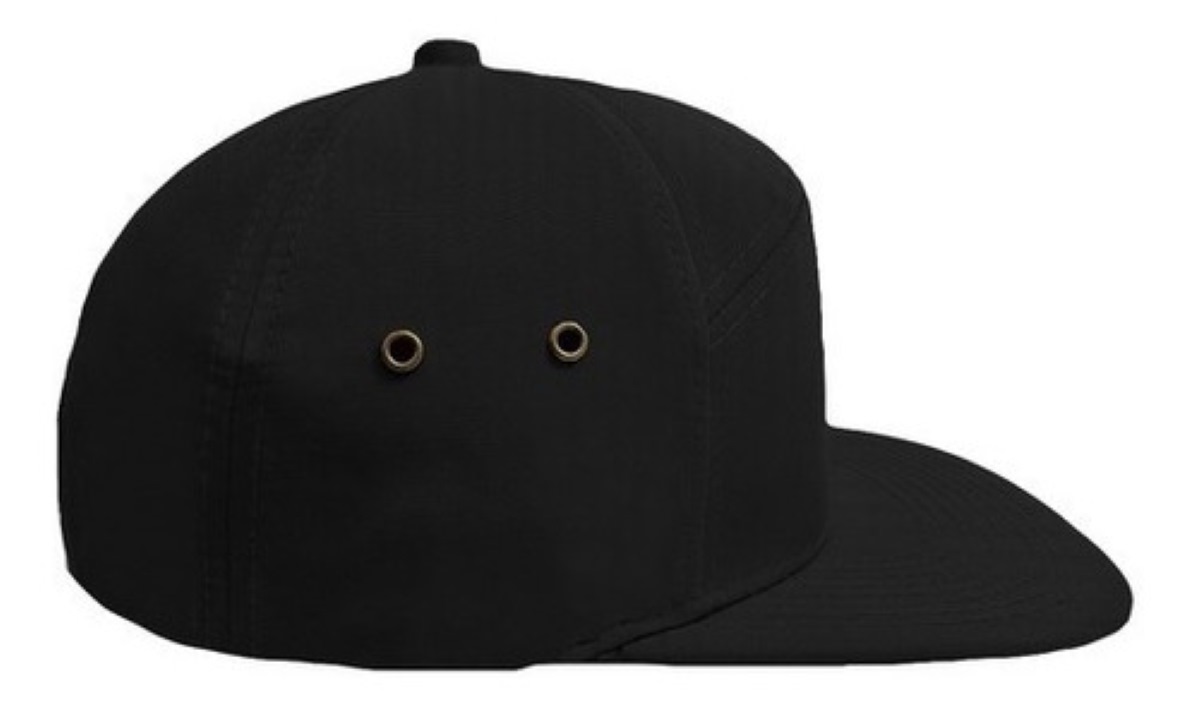 Gorra Plana Lisa Unitalla 7 Paneles Negra