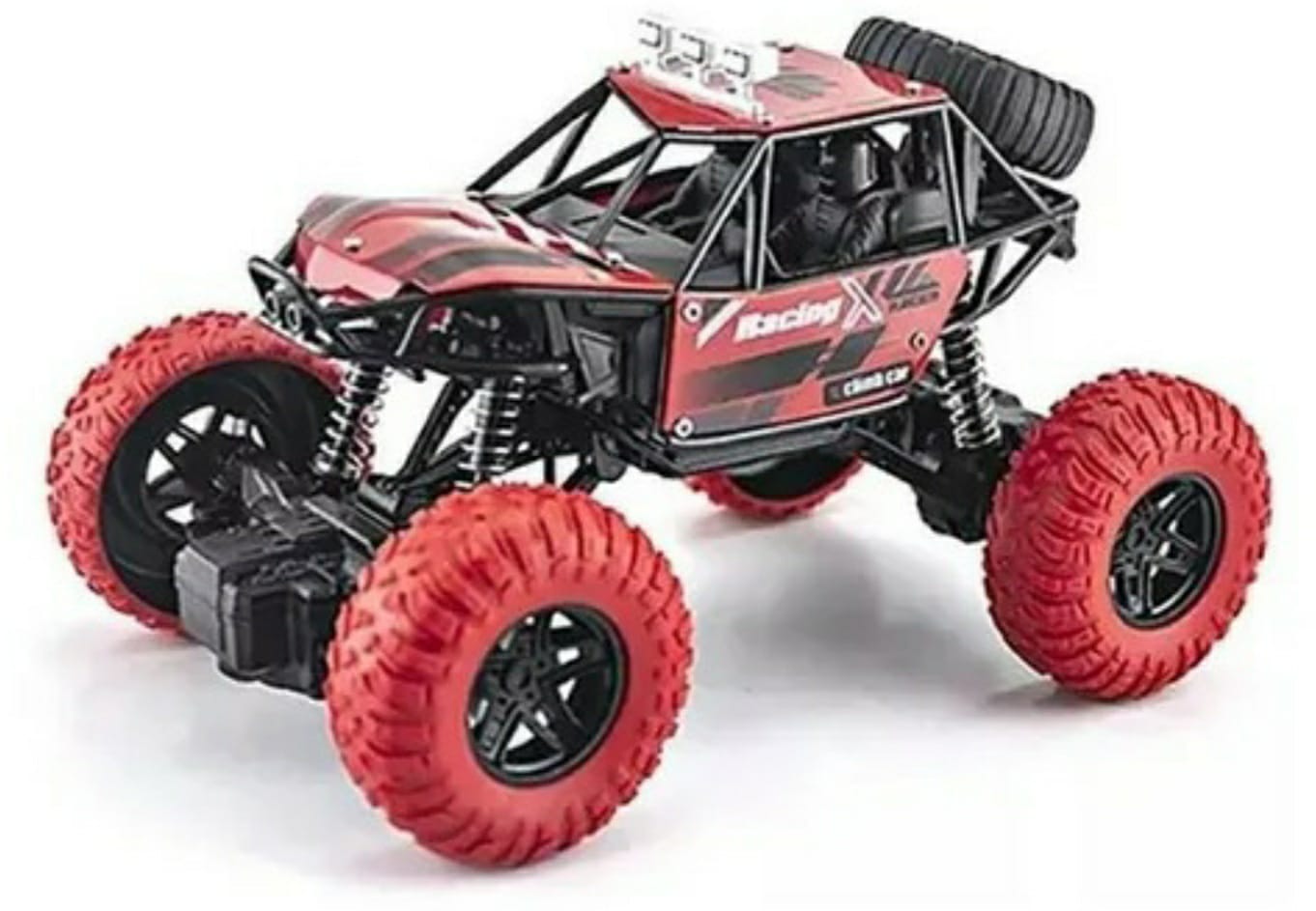 Carro Radio Control Rojo Off- Road 1:18 Todo Terreno Alta Velocidad