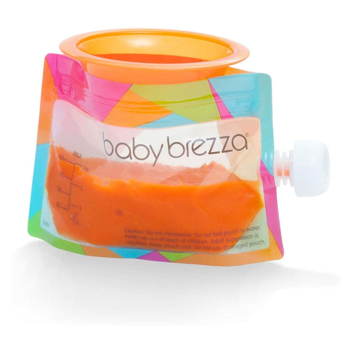 Bolsa Reusable para Papillas, Alimentos del Bebé, Capacidad 7oz C/Bolsa, 10 Bolsas