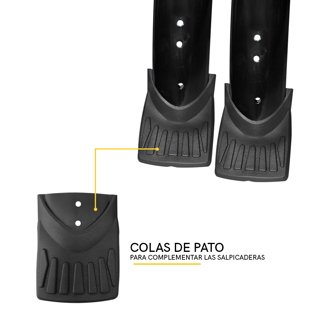 Salpicaderas Bicicleta Guardabarros Acero Retro Vintage Negras