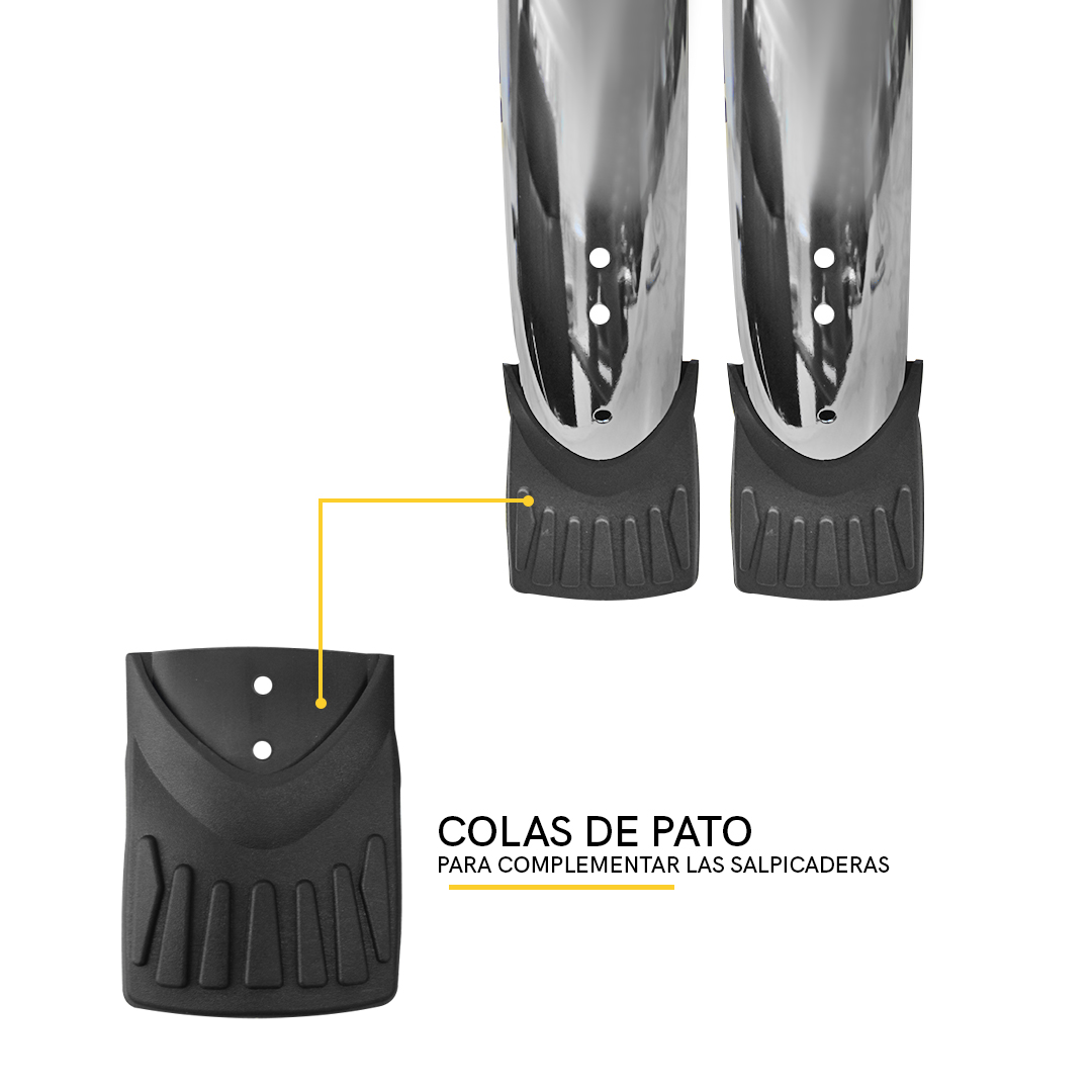Salpicaderas Bicicleta Guardabarros Acero Retro Vintage Cromadas
