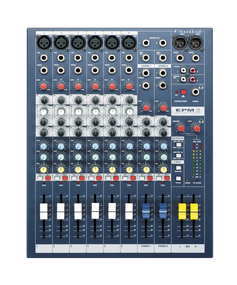 Mezclador Analógico SOUNDCRAFT Epm6 6 Canales