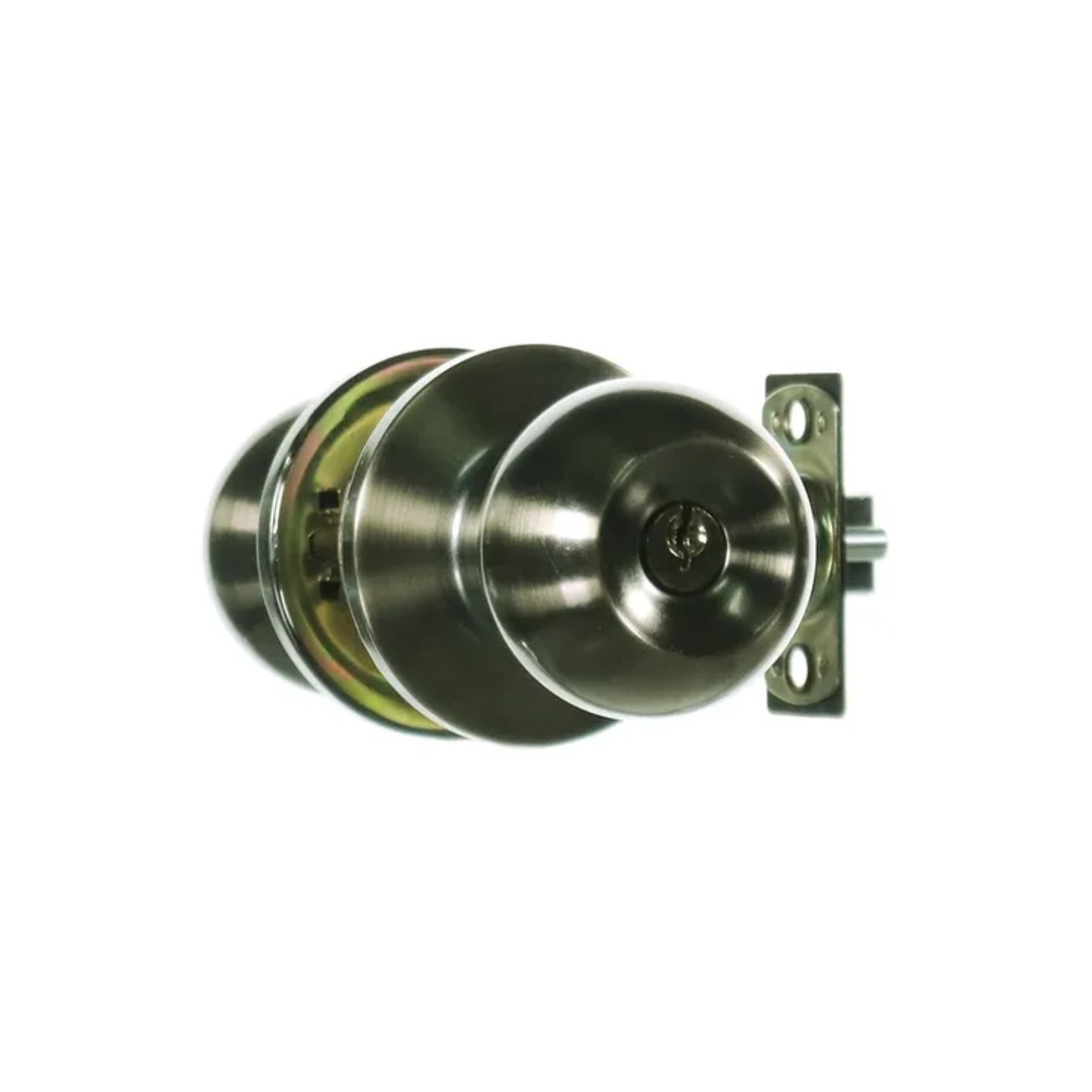 Cerradura Puerta Entrada Perilla Redonda Seguro Inoxidable